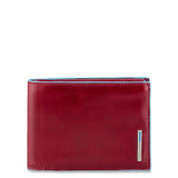 Men’s wallet with flip up ID window, coin pocket and credit card slots Blue Square