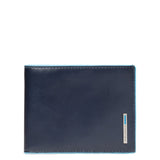 Men’s wallet with coin pocket Blue Square